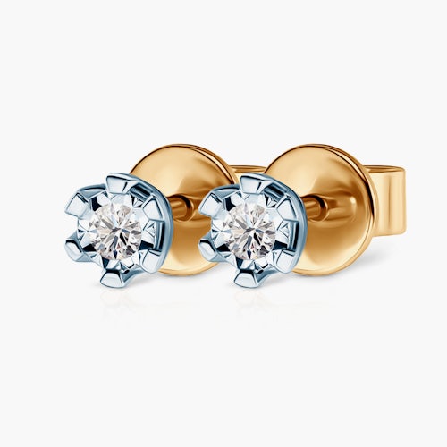 Kolczyki Savicki: złote, diamenty